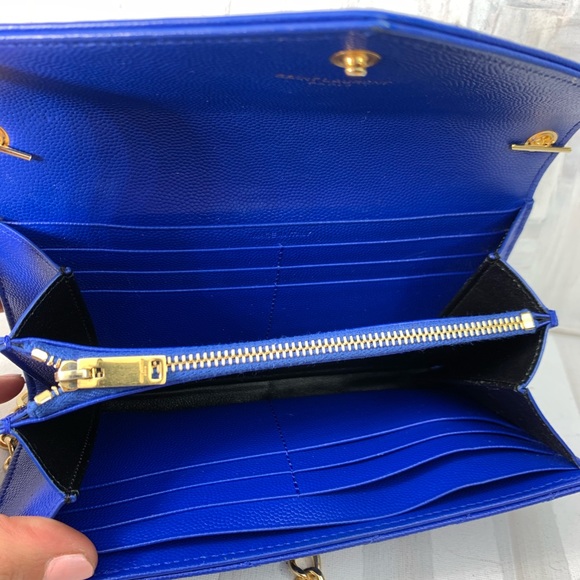 📌SOLD YSL Blue Chained Wallet - Picture 6 of 8